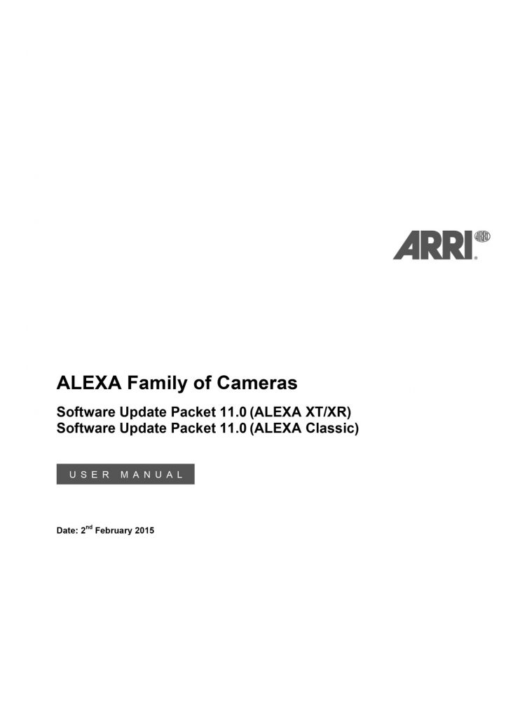 ALEXA SXT Family - USER Manual