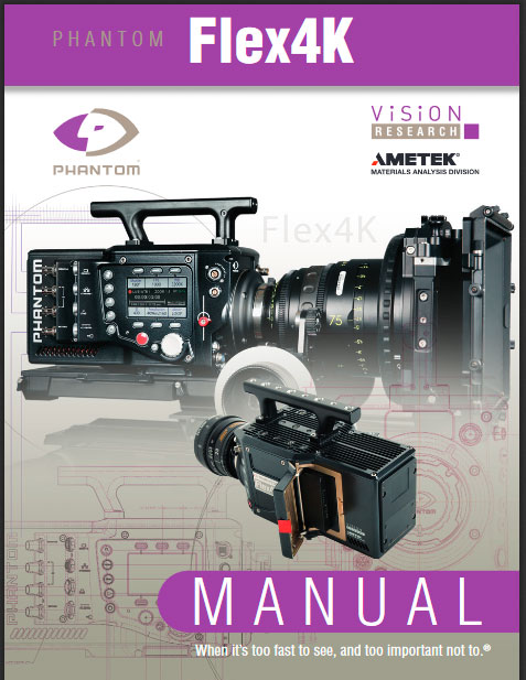 Manual cámara PHANTOM FLEX - Cine Técnico