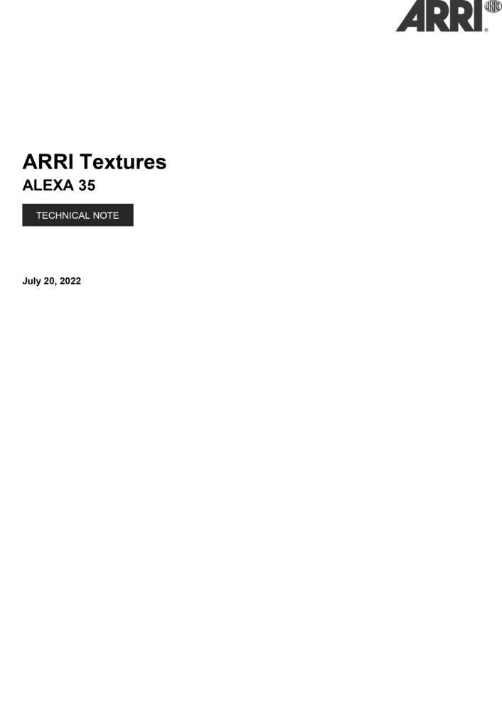 ARRI Alexa 35 Textures