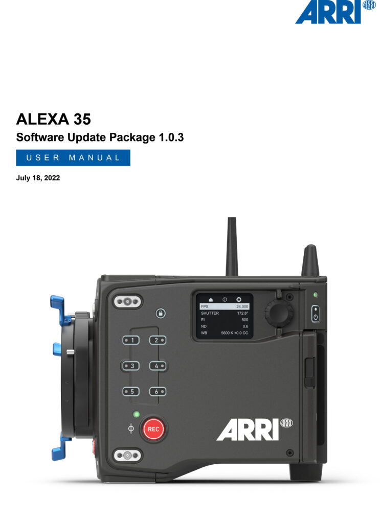 ARRI Alexa 35 - User Manual